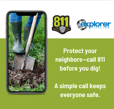 AUG. 11 (8/11) SERVES AS A REMINDER FOR OKLAHOMA RESIDENTS TO CONTACT 811 BEFORE DIGGING